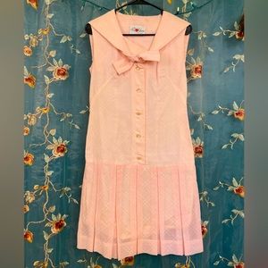 1950’s-60’s Vintage, Pink Sailor’s Style Dress